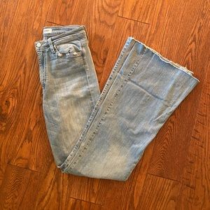 Distressed High Rise Flying Monkey Bell Bottoms